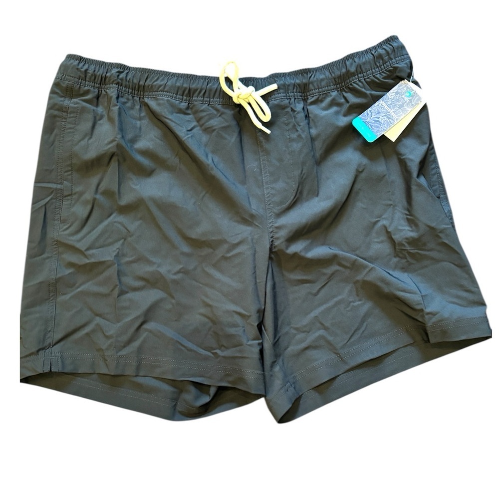 Trinity Coast Men's Swim Trunks XXL Black Drawstring 7" Inseam Quick Dry Pockets